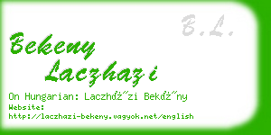 bekeny laczhazi business card